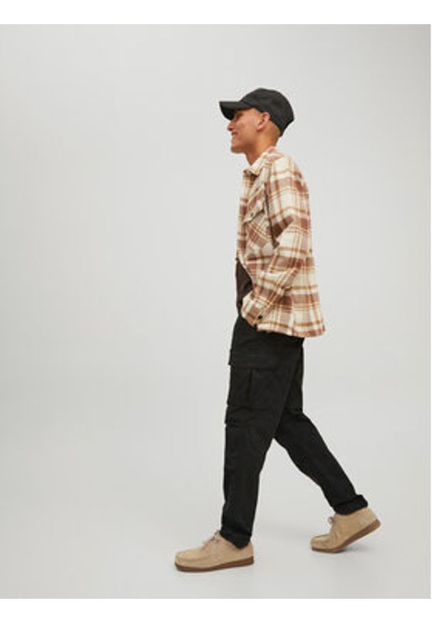 Jack & Jones Spodnie materiałowe Ace 12216664 Czarny Carrot Fit. Kolor: czarny. Materiał: bawełna