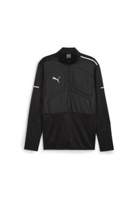 Puma - Męska bluza z zamkiem 1/4 individualWinterised PUMA Black. Kolor: czarny. Sport: fitness