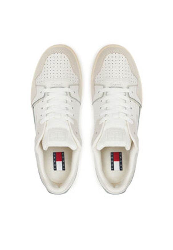 Tommy Jeans Sneakersy Tjw Retro Basket Sneaker EN0EN02818 Écru. Materiał: skóra