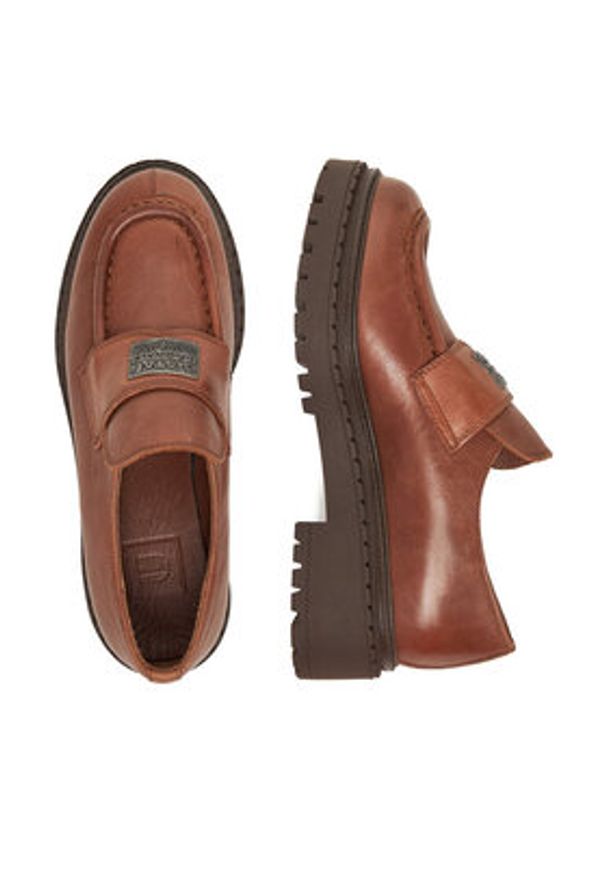 G-Star RAW - G-Star Raw Loafersy EO-DOLUNAY-25FW05 Brązowy. Kolor: brązowy. Materiał: skóra