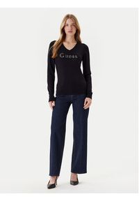 Guess Sweter W5YR24 Z2NQ2 Czarny Regular Fit. Kolor: czarny. Materiał: wiskoza #2