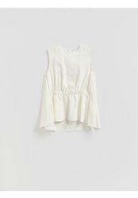 Reserved - Lniana bluzka - złamana biel. Materiał: len #1