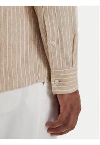 Hugo - HUGO Koszula Valerio 50562694 Beżowy jasny Modern Fit. Kolor: beżowy. Materiał: len #3
