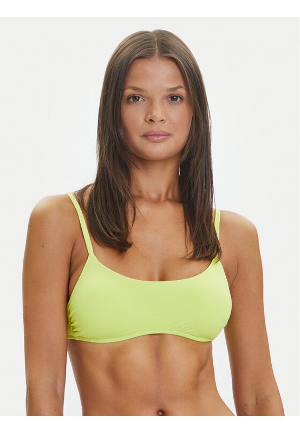 United Colors of Benetton - United Colors Of Benetton Góra od bikini 3P5H5R1MQ Żółty. Kolor: żółty. Materiał: syntetyk