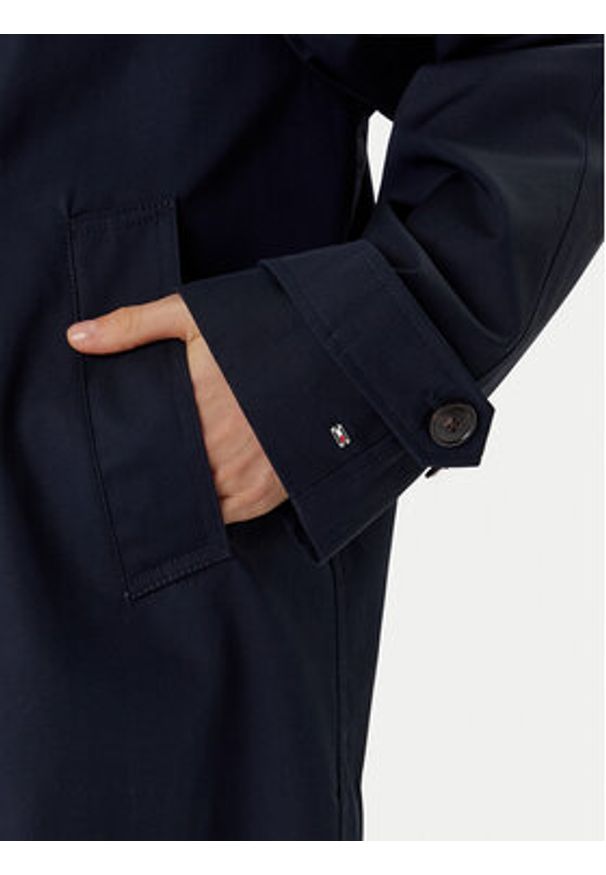 TOMMY HILFIGER - Tommy Hilfiger Trencz WW0WW45618 Granatowy Regular Fit. Kolor: niebieski. Materiał: bawełna