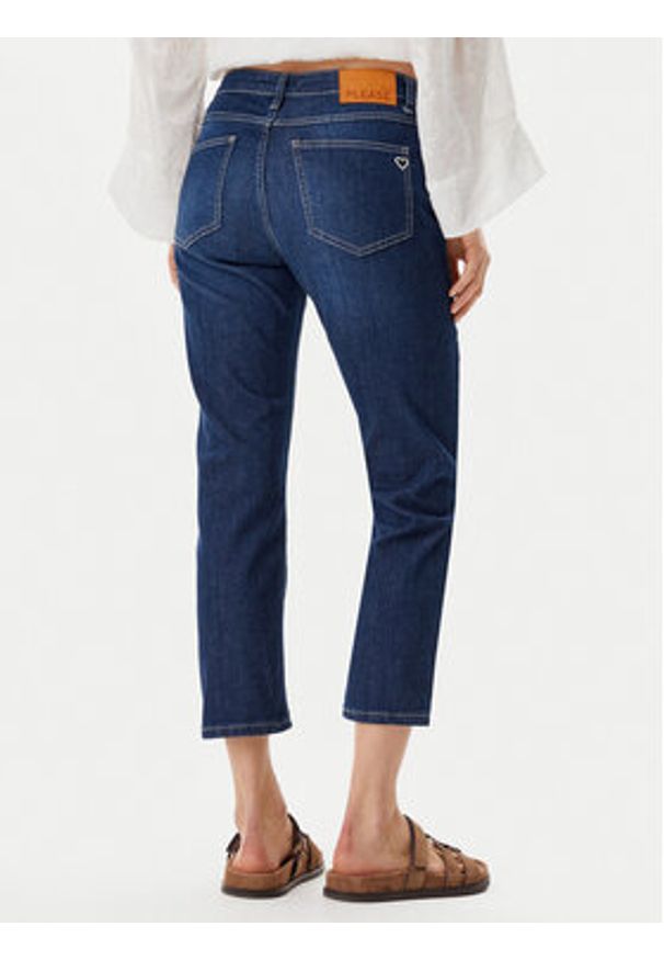 Please Jeansy P66MBQ2CAZ Granatowy Regular Fit. Kolor: niebieski