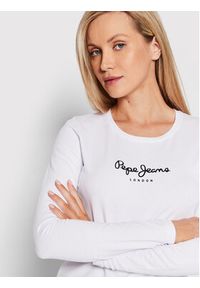 Pepe Jeans Bluzka New Virginia PL505203 Biały Slim Fit. Kolor: biały. Materiał: bawełna #4