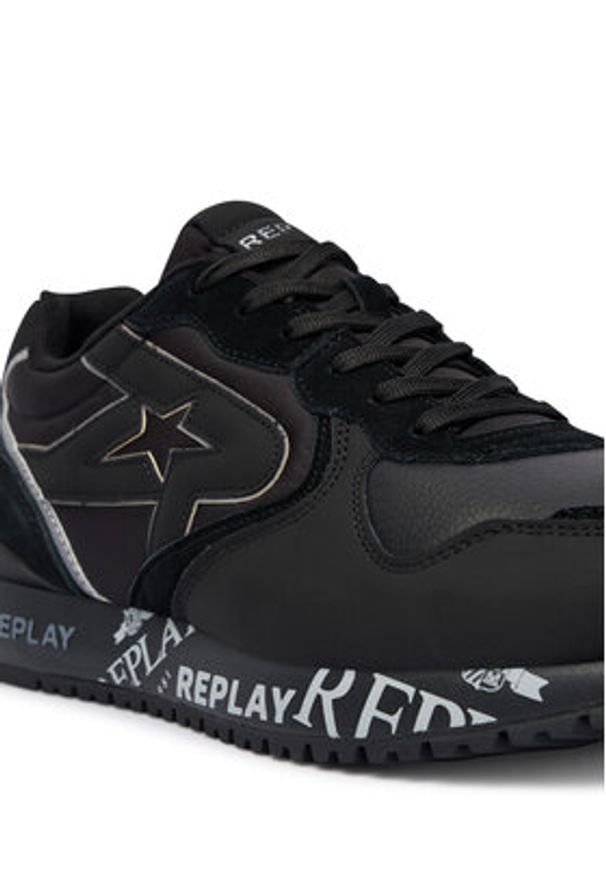Replay - REPLAY Sneakersy GMS9I .000.C0008L Czarny. Kolor: czarny. Materiał: skóra