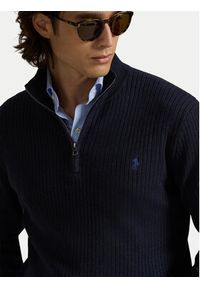 Polo Ralph Lauren Sweter 710979101001 Granatowy Regular Fit. Typ kołnierza: polo. Kolor: niebieski. Materiał: bawełna #4