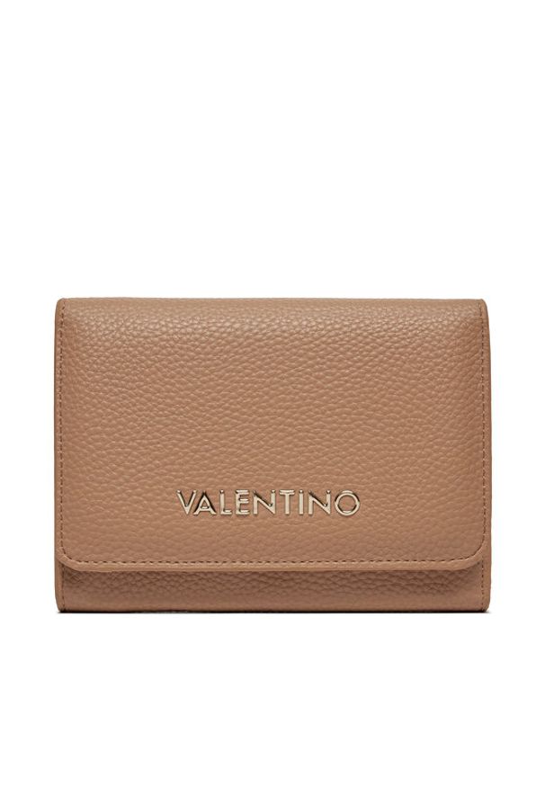 VALENTINO - Valentino Duży Portfel Damski Brixton VPS7LX43 Beżowy. Kolor: beżowy. Materiał: skóra