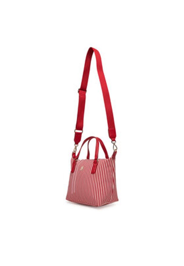 TOMMY HILFIGER - Tommy Hilfiger Torebka Poppy Summer Small Tote AW0AW17202 Czerwony. Kolor: czerwony