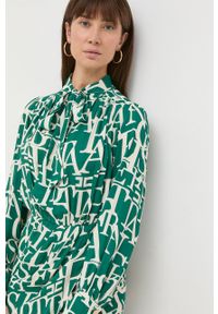 Elisabetta Franchi sukienka kolor zielony mini prosta. Okazja: na co dzień. Kolor: zielony. Długość rękawa: długi rękaw. Typ sukienki: proste. Styl: casual. Długość: mini #3