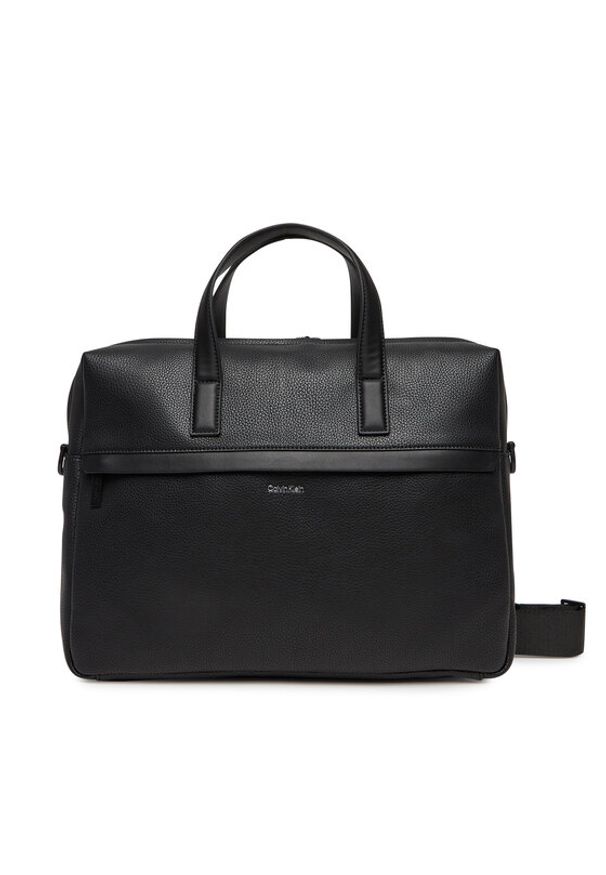 Calvin Klein Torba na laptopa Ck Must Laptop Bag K50K513050 Czarny. Kolor: czarny. Materiał: skóra