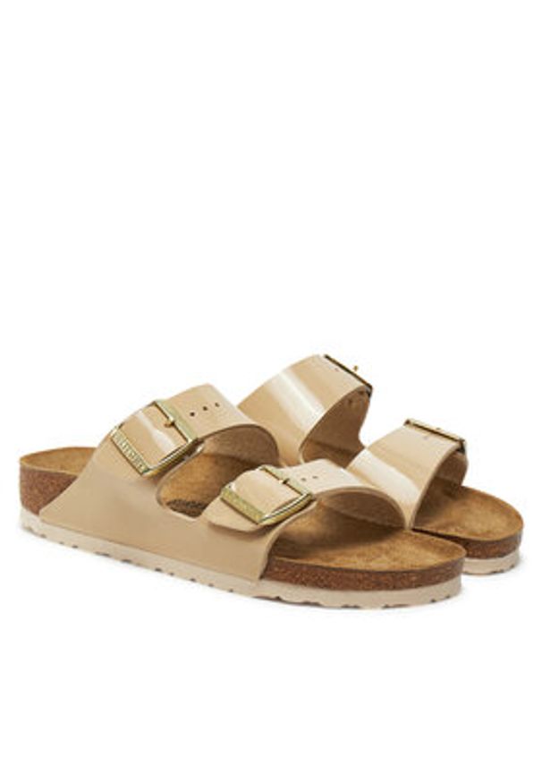 Birkenstock Klapki Arizona Bf 1013070 Beżowy. Kolor: beżowy. Materiał: skóra