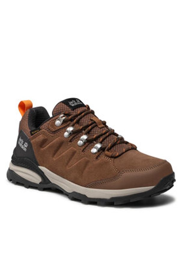 Jack Wolfskin Trekkingi Refugio Texapore Low W 4050821 Brązowy. Kolor: brązowy. Materiał: zamsz, skóra