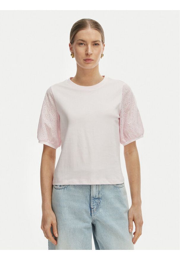 Vero Moda Bluzka Janni 10340706 Różowy Regular Fit. Kolor: różowy. Materiał: bawełna