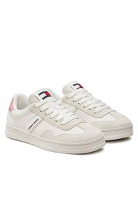 Tommy Jeans Sneakersy Tjw Court Sneaker EN0EN02552 Écru. Materiał: skóra, zamsz