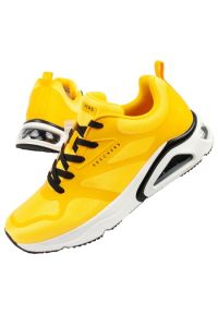 skechers - Buty Skechers Air Uno 183070/YEL żółte. Zapięcie: sznurówki. Kolor: żółty. Materiał: guma. Szerokość cholewki: normalna. Sport: turystyka piesza