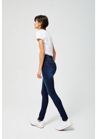 MOODO - Jegginsy w kolorze navy. Materiał: jeans, bawełna, poliester, elastan. Długość: długie. Wzór: gładki #3