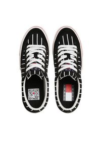 Tommy Jeans Tenisówki Skate Canvas Stripes EM0EM01153 Czarny. Kolor: czarny. Materiał: materiał #5