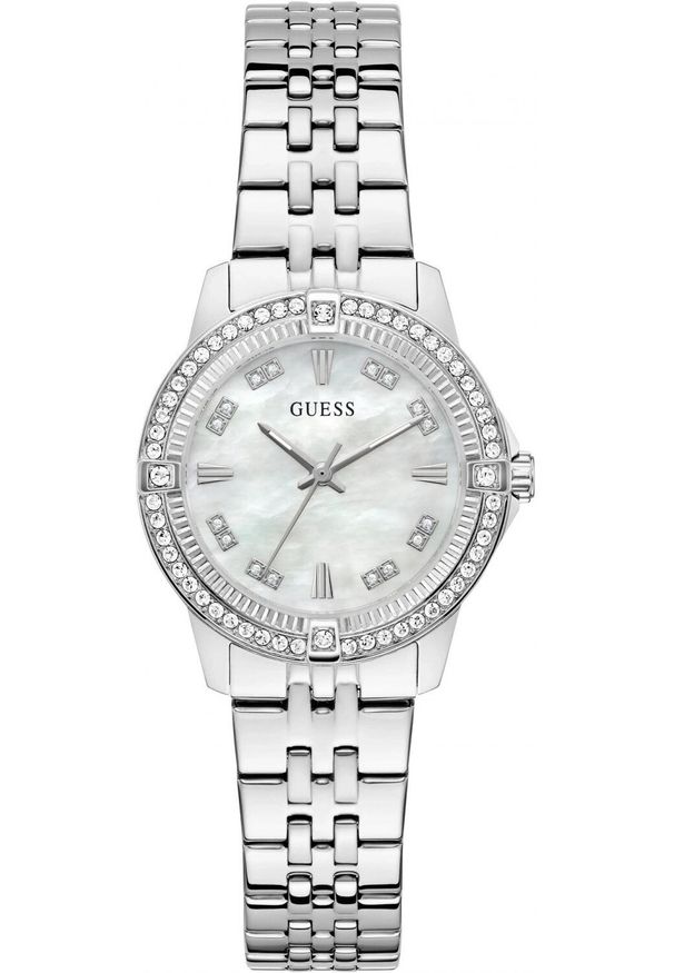 Zegarek Guess Zegarek damski Guess GW1027L1 CYRKONIE srebrny. Kolor: srebrny