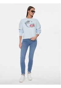 Guess Bluza W4RQ11 K9Z21 Błękitny. Kolor: niebieski. Materiał: syntetyk, bawełna #3