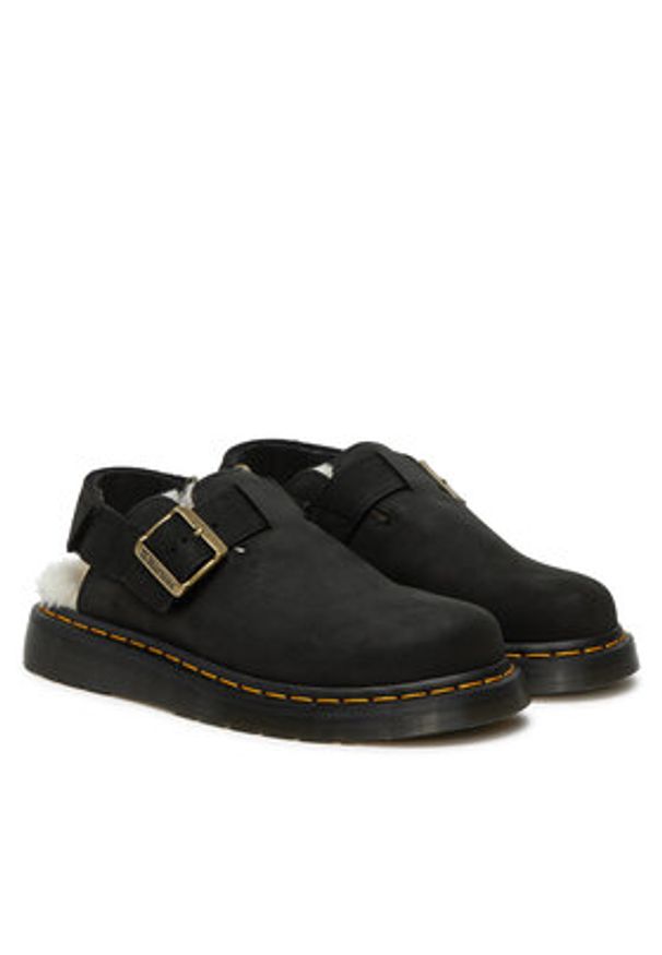 Dr. Martens Klapki Jorge II Faux 31264001 Czarny. Kolor: czarny. Materiał: nubuk, skóra
