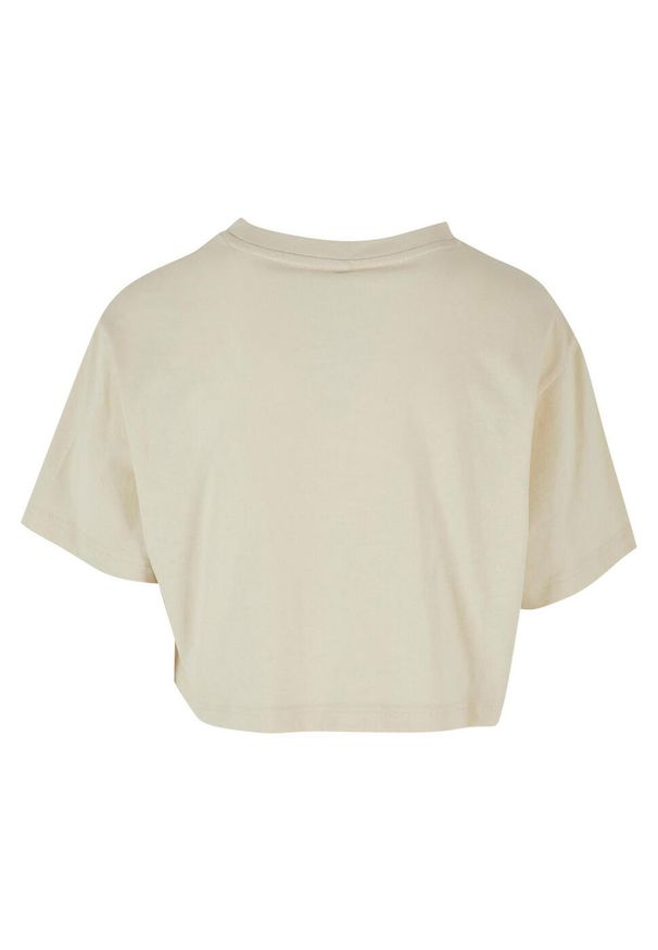 BUILD YOUR BRAND - Oversized Crop Top Dla Pań I Panów. Kolor: beżowy
