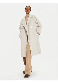 Weekend Max Mara Płaszcz wełniany Resina 2425016092 Écru Regular Fit. Materiał: wełna #4