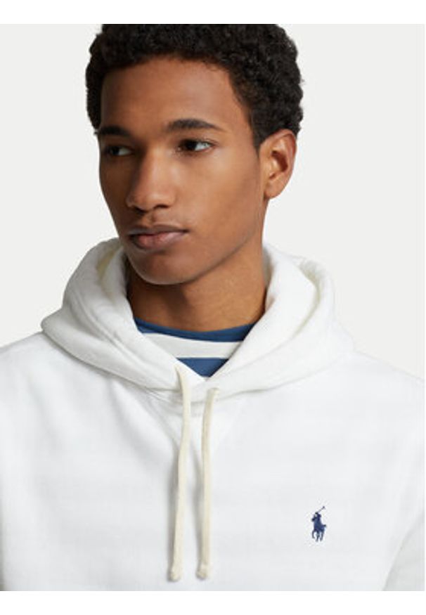 Polo Ralph Lauren Bluza Fleece 710766778009 Biały Regular Fit. Typ kołnierza: polo. Kolor: biały. Materiał: bawełna