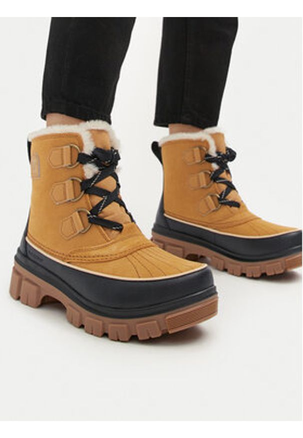 sorel - Sorel Śniegowce Torino V Wp Outdry 2106701373 Brązowy. Kolor: brązowy. Materiał: zamsz, skóra