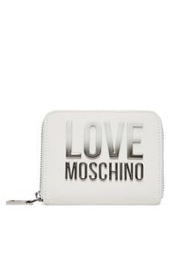 Love Moschino - LOVE MOSCHINO Mały Portfel Damski JC5732PP0MKD0100 Biały. Kolor: biały. Materiał: skóra