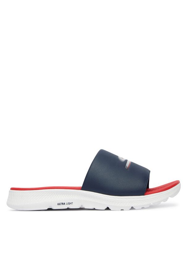 skechers - Skechers Klapki Go Consistent Slippers 2.0 229269/NVRD Granatowy. Kolor: niebieski. Materiał: skóra