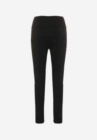 Renee - Czarne Legginsy High Waist z Elastycznego Materiału Azelia. Okazja: na co dzień. Stan: podwyższony. Kolor: czarny. Materiał: materiał. Długość: krótkie. Styl: casual #6