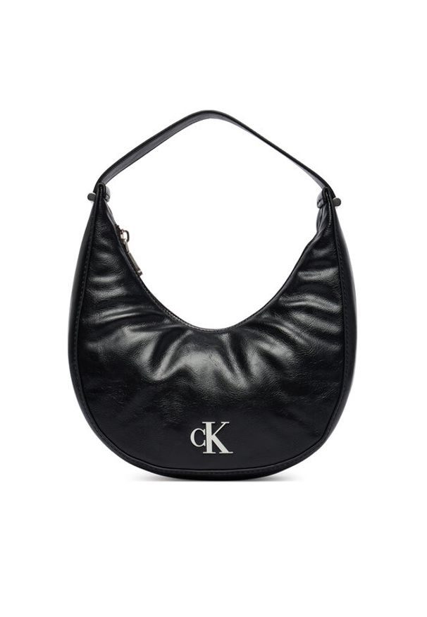 Calvin Klein Torebka Buckle Small Bag LV04F3513G Czarny. Kolor: czarny. Materiał: skórzane
