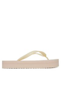 Calvin Klein Jeans Japonki Beach Sandal Flatform Tpu YW0YW01830 Beżowy. Kolor: beżowy