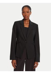 BOSS Marynarka Jia9 50546622 Czarny Slim Fit. Kolor: czarny. Materiał: wełna