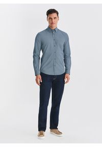 Pako Lorente - PAKO LORENTE – Bawełniana koszula w mikrowzór. Materiał: bawełna. Długość rękawa: długi rękaw. Długość: długie #10