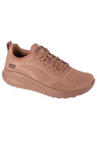 skechers - Buty do chodzenia damskie Skechers Bobs Squad Chaos Face Off. Zapięcie: sznurówki. Kolor: różowy, brązowy. Materiał: materiał, syntetyk, tkanina. Szerokość cholewki: normalna. Sport: turystyka piesza