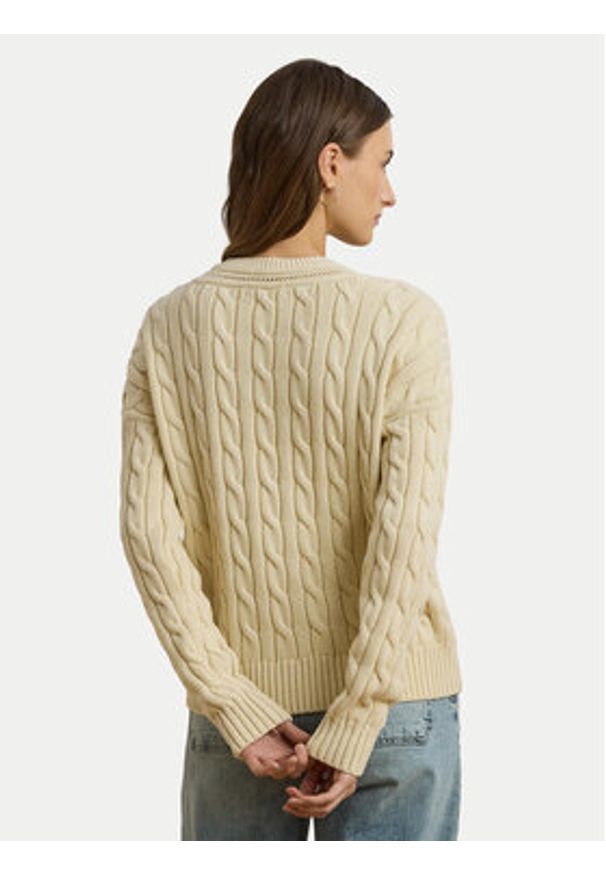 Lauren Ralph Lauren - LAUREN RALPH LAUREN Sweter 200971374002 Beżowy Relaxed Fit. Kolor: beżowy. Materiał: bawełna