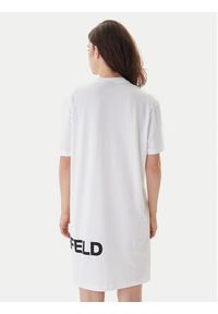 Karl Lagerfeld Jeans Sukienka codzienna B1W13054 Biały Regular Fit. Okazja: na co dzień. Kolor: biały. Materiał: bawełna. Typ sukienki: proste. Styl: casual #3