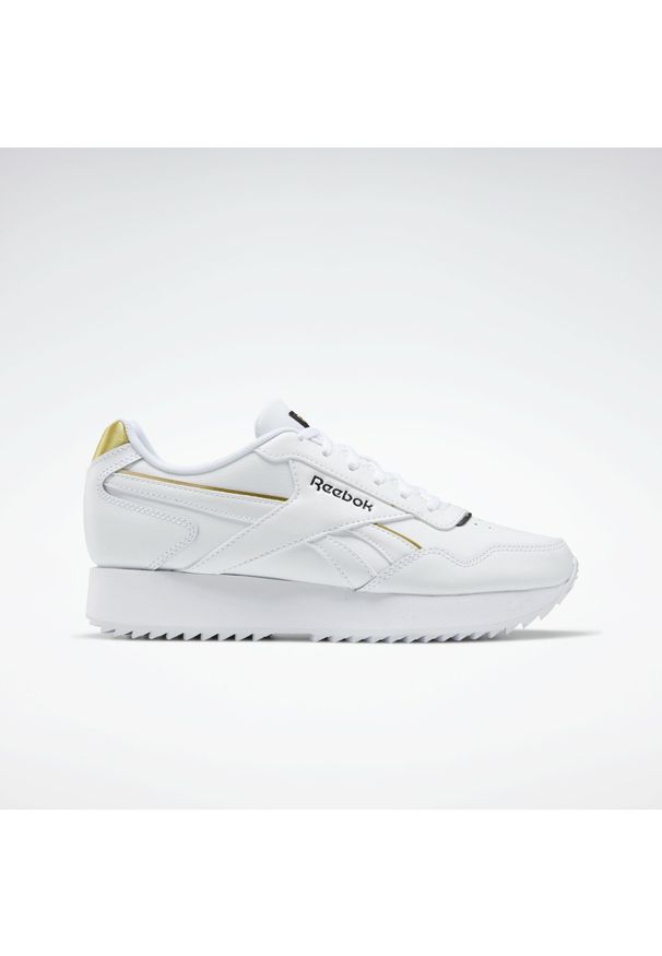 Buty do chodzenia damskie Reebok Royal Glide Ripple Double. Zapięcie: sznurówki. Kolor: żółty, czarny, biały, wielokolorowy. Materiał: materiał, syntetyk. Szerokość cholewki: normalna. Model: Reebok Royal. Sport: turystyka piesza