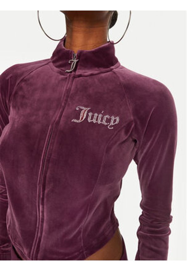 Juicy Couture Bluza Morgan Cross JCBCT224832 Bordowy Regular Fit. Kolor: czerwony. Materiał: syntetyk