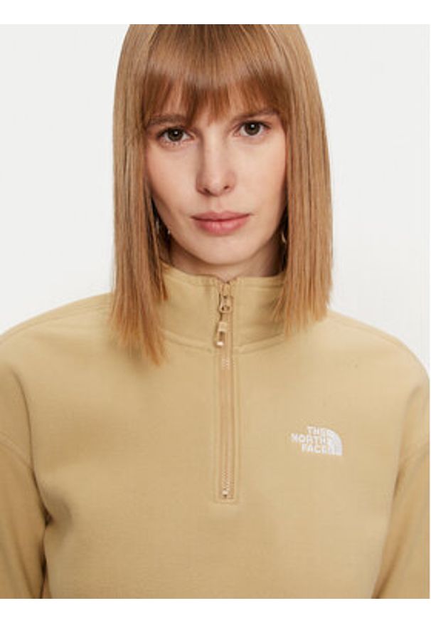 The North Face Polar Glacier NF0A855N Beżowy Regular Fit. Kolor: beżowy. Materiał: syntetyk