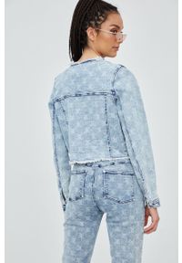Juicy Couture kurtka jeansowa damska przejściowa. Okazja: na co dzień. Kolor: niebieski. Materiał: jeans. Styl: casual #5