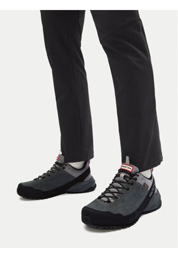 Hunter Trekkingi H8-219 Szary. Kolor: szary. Materiał: skóra. Sport: turystyka piesza