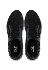 Sneakersy męskie czarne EA7 Emporio Armani X8Z021 XK223 A083. Okazja: do pracy, na spacer, na co dzień. Kolor: czarny. Sport: turystyka piesza