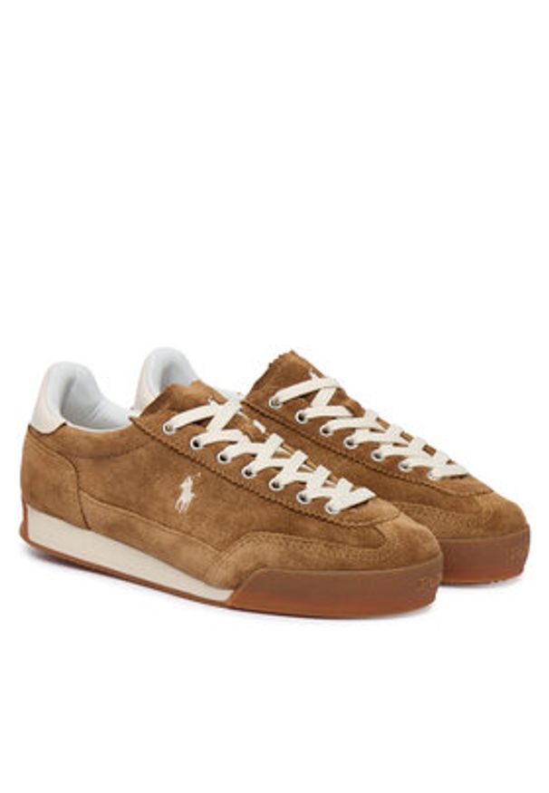 Polo Ralph Lauren Sneakersy Hester 804P18219002 Brązowy. Kolor: brązowy. Materiał: zamsz, skóra