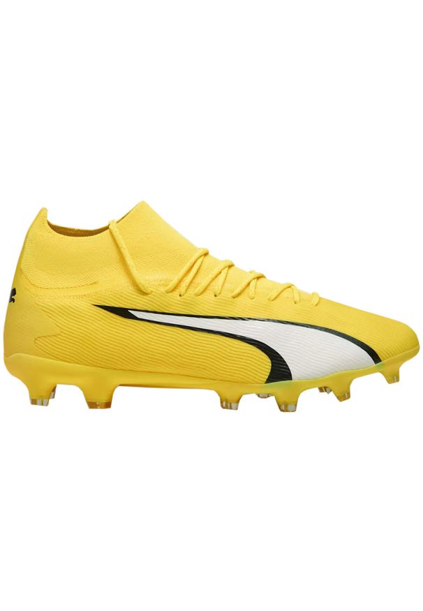 Buty do piłki nożnej męskie Puma Ultra Pro FG/AG. Kolor: żółty, biały, wielokolorowy, czarny. Materiał: syntetyk. Sport: piłka nożna