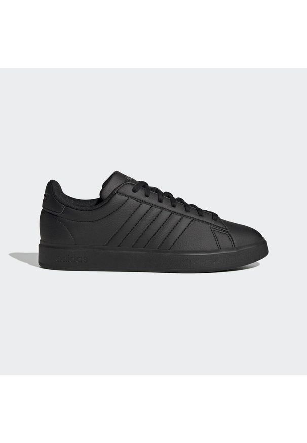 Adidas - Buty Grand Court Cloudfoam Comfort. Kolor: biały, wielokolorowy, czarny. Materiał: guma, materiał, tkanina. Model: Adidas Cloudfoam